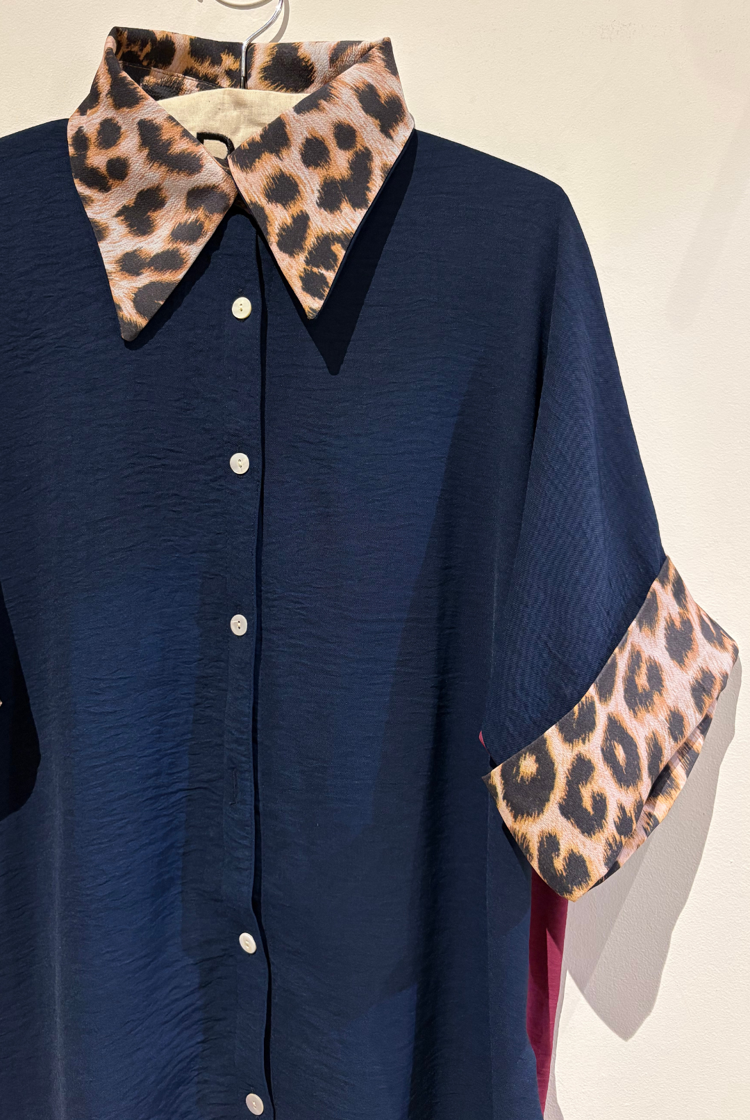 Blusa Eloíse Dark Blue/Magenta