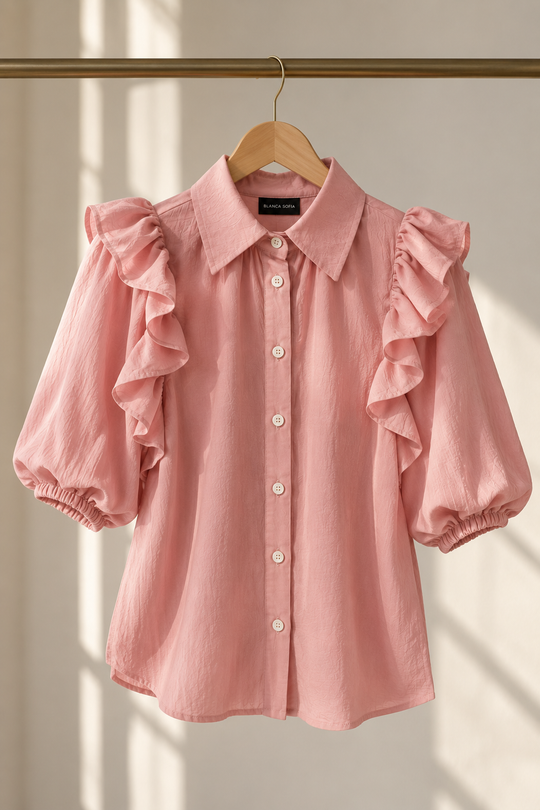 Blusa Amanda doble vuelo pink
