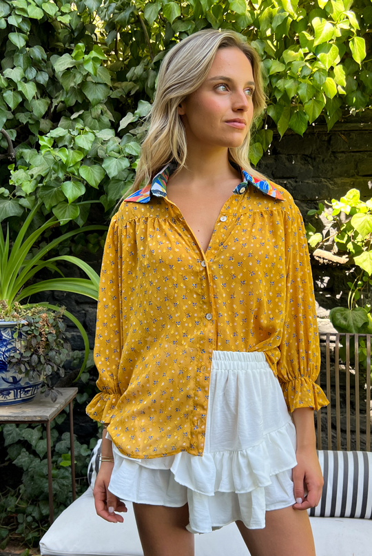 Blusa Rafaela Yellow Flowers