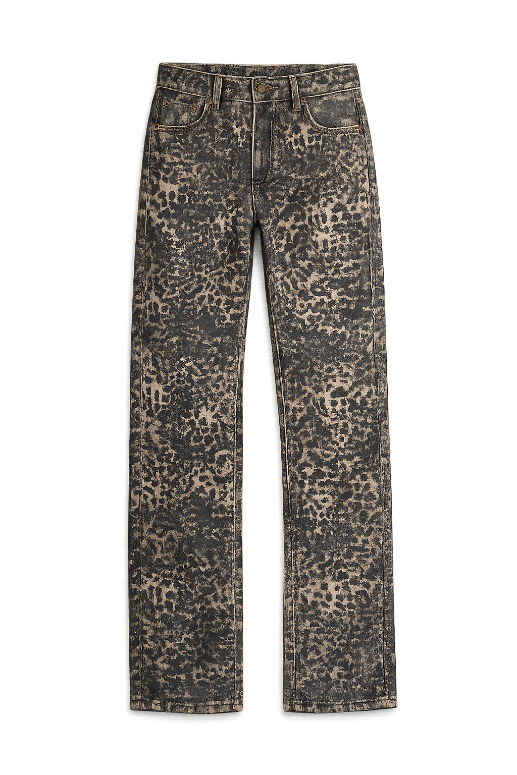 JEANS BARREL LEOPARD