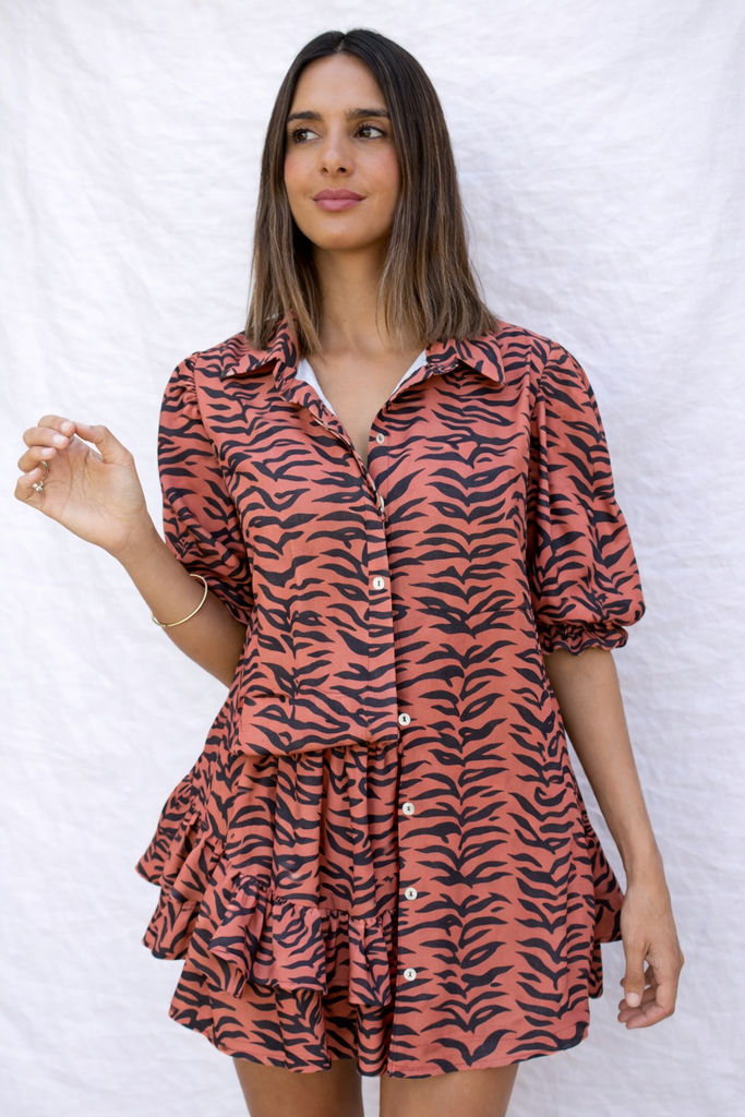 Blusa Rita BROWN ZEBRA