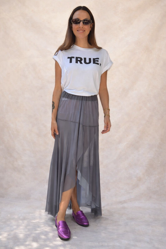 Pollera Merlot Gris