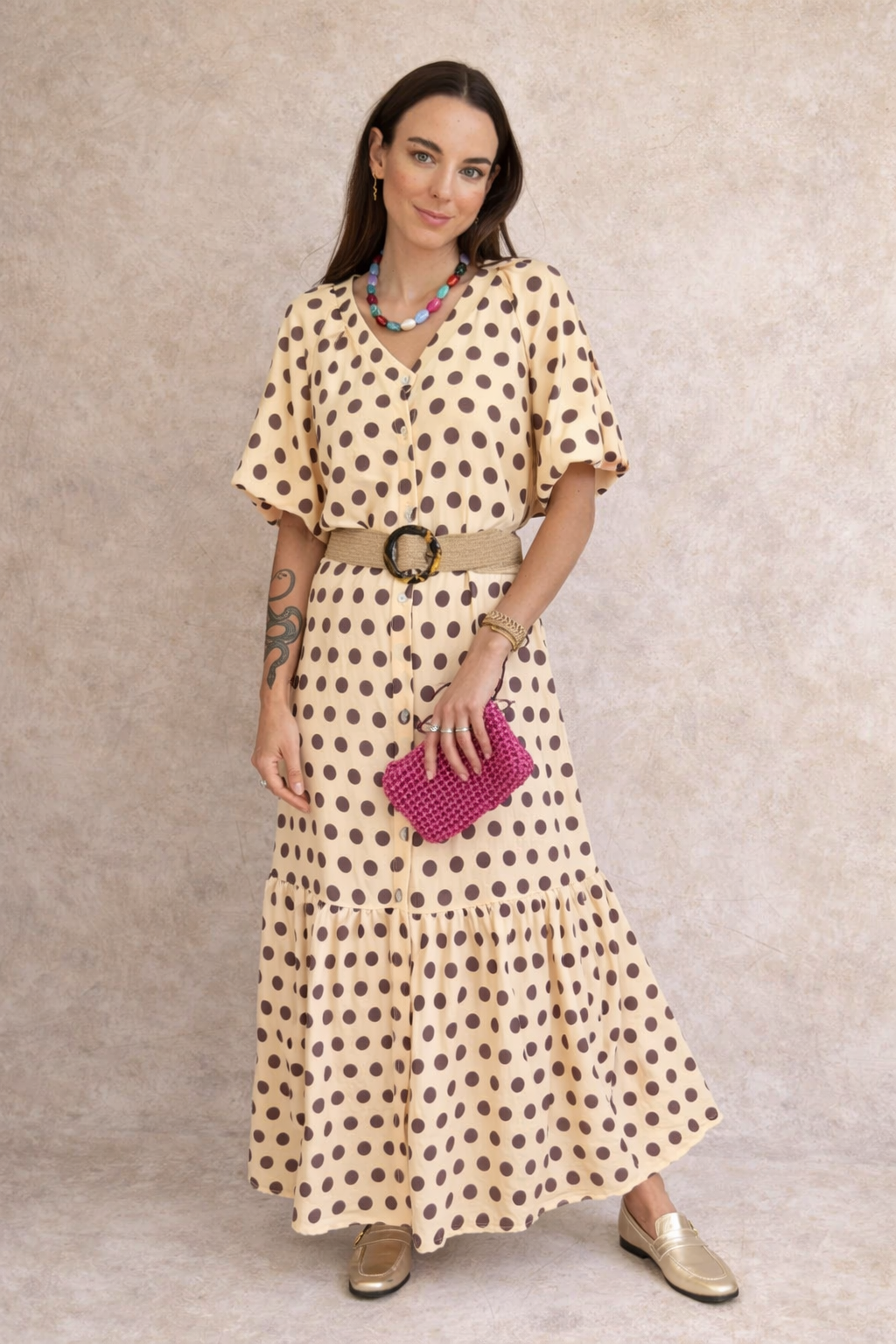 VESTIDO PARADISE YELLOW CIRCLE