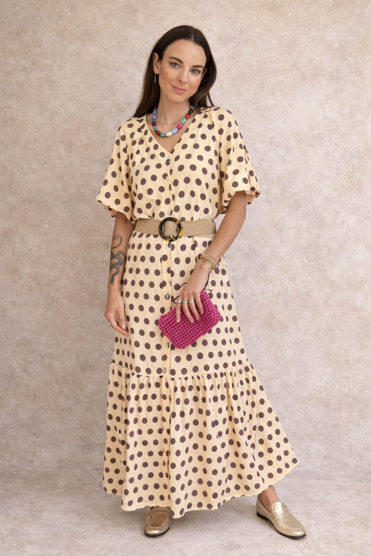 VESTIDO PARADISE YELLOW CIRCLE