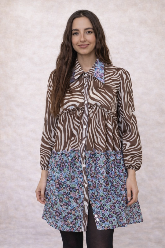 Vestido Sevilla Brown Cebra