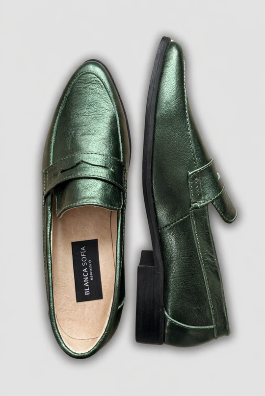 Mocasín Maia Dark Green / Cuero