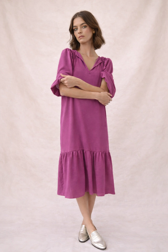 NEW IN Vestido Praga MAGENTA