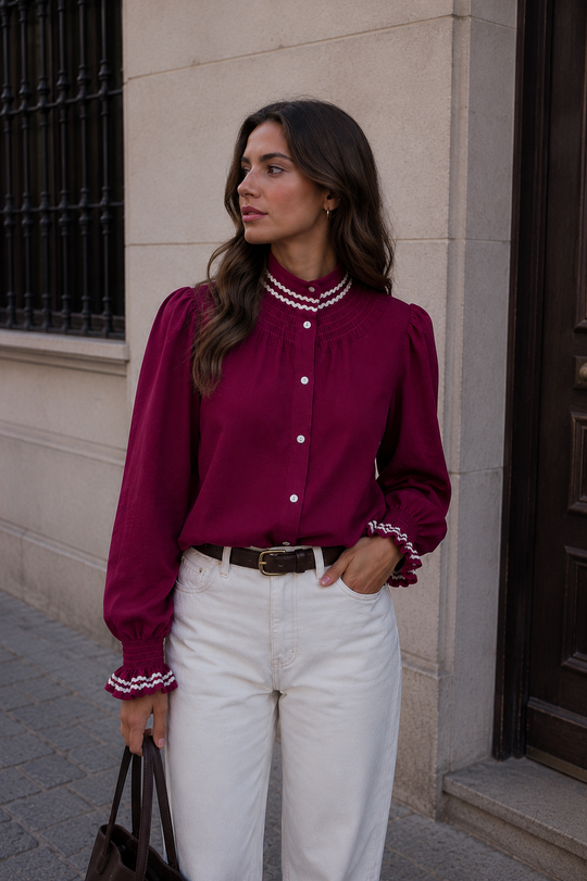 Blusa Eleonore Burgundy