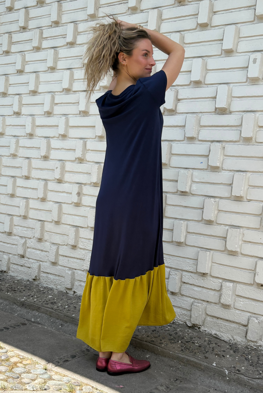 VESTIDO RUFALLO BLUE/YELLOW