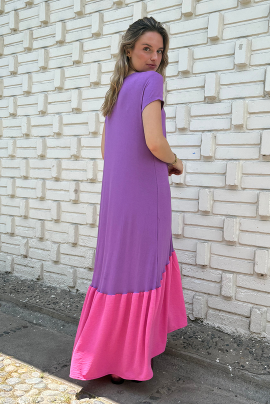 VESTIDO RUFALLO PURPLE/PINK