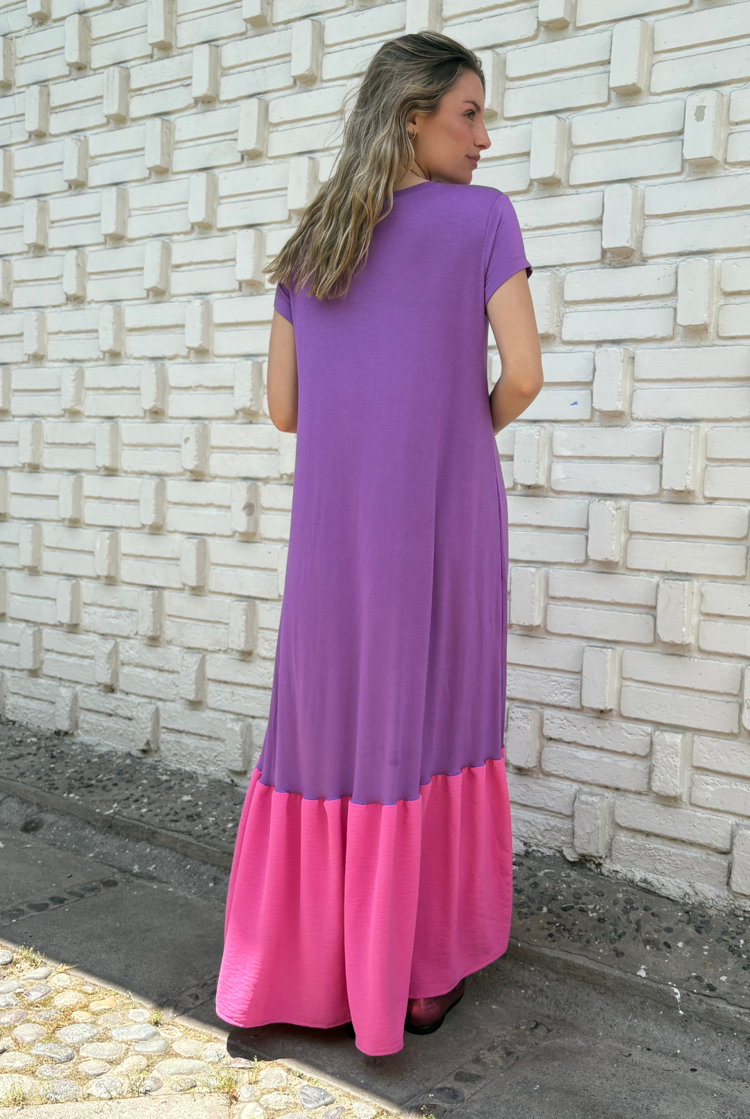 VESTIDO RUFALLO PURPLE/PINK