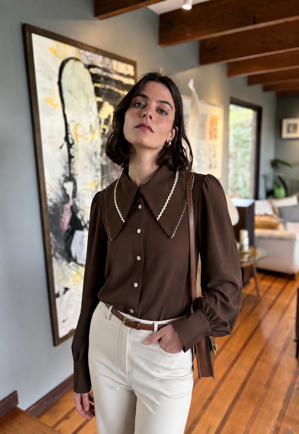 Blusa Queen Elisa brown