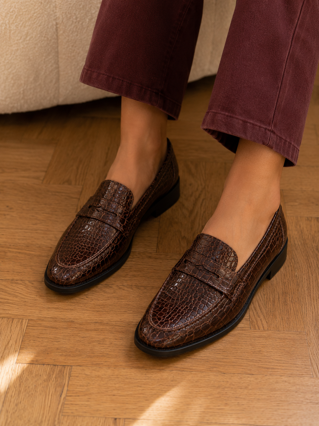 Mocasín Croco Espresso