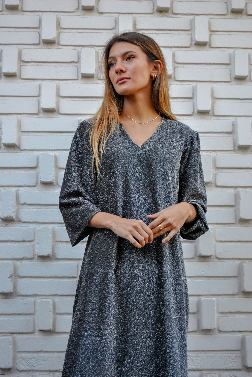 Vestido Just Glam Grey