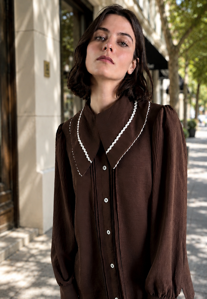 Blusa Queen Elisa brown