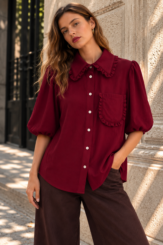 Blusa Málaga burgundy