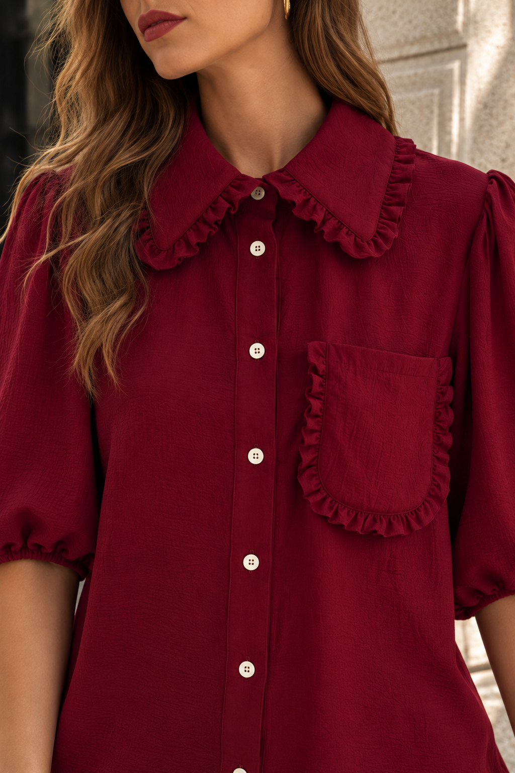 Blusa Málaga burgundy