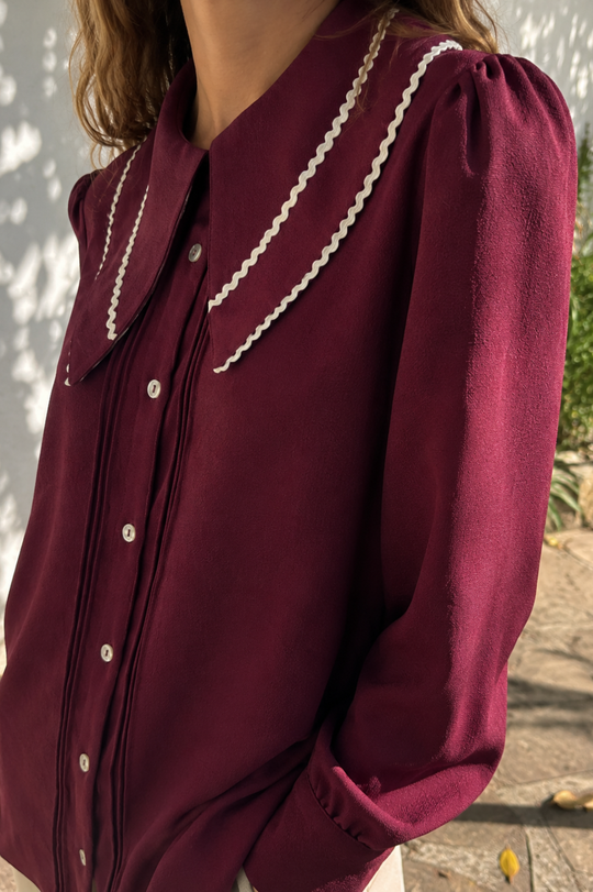 Blusa Queen Elisa Burgundy