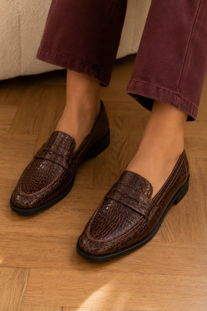 Mocasín Croco Espresso