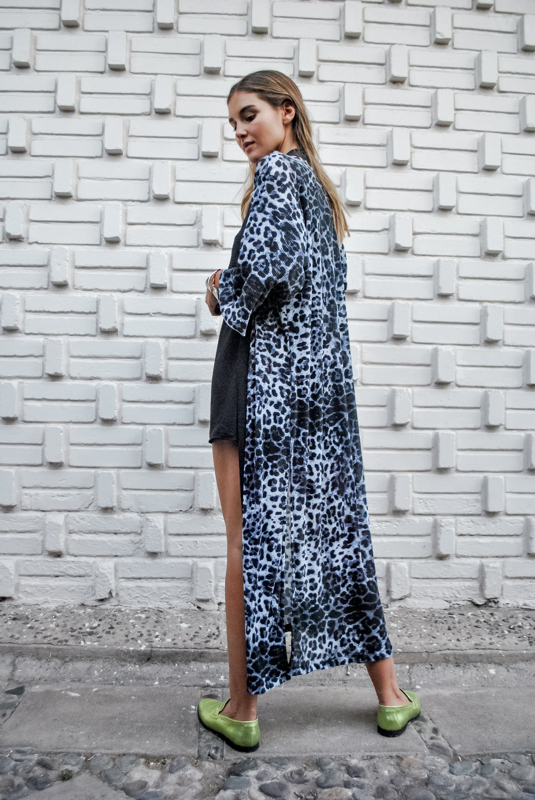 Kimono Chaira Gray Leopard