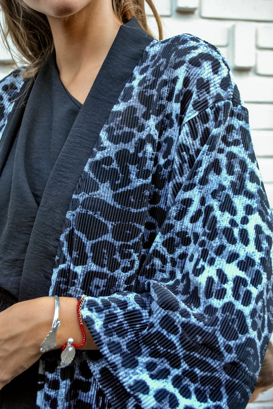 Kimono Chaira Gray Leopard